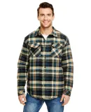 Burnside 8610 Quilted Flannel Jacket in Khaki