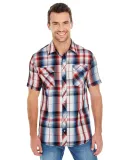 Burnside 9202 Plaid Short Sleeve Shirt RED