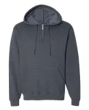 Jerzees 994MR NuBlend Quarter-Zip Hooded Sweatshir BLACK HEATHER