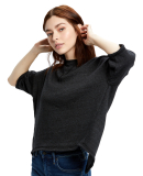 Ladies' Open Cross Back Drop Shoulder Sweatshirt TRI CHARCOAL