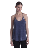 Ladies' Burnout Y-Back Ringer Tank TRI NVY/ TRI GRY