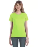 Anvil 880 Women's Lightweight Ringspun T-Shirt in Neon green