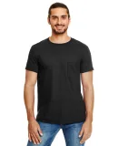 ANVIL 983 Lightweight Pocket T-Shirt BLACK