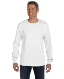 52 5596 Tagless Long Sleeve T-Shirt with a Pocket in White