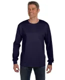 52 5596 Tagless Long Sleeve T-Shirt with a Pocket in Navy