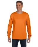 52 5596 Tagless Long Sleeve T-Shirt with a Pocket in Orange