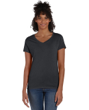 Hanes 42VT Women's V-Neck Triblend Tee with Fresh  in Slate triblend