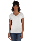 Hanes 42VT Women's V-Neck Triblend Tee with Fresh  in Eco white