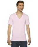 2456W Fine Jersey V-Neck T-Shirt in Light pink