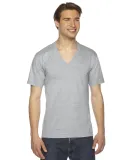 2456W Fine Jersey V-Neck T-Shirt in Heather grey