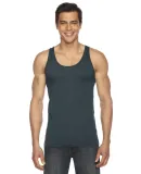 BB408W Poly/Cotton Tank BLACK AQUA