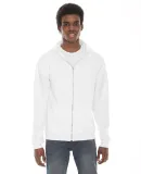 F497W Unisex Flex Fleece Zip Hoodie in White