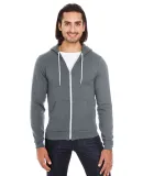 F497W Unisex Flex Fleece Zip Hoodie in Asphalt