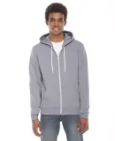 F497W Unisex Flex Fleece Zip Hoodie in Slate