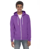 F497W Unisex Flex Fleece Zip Hoodie in Dark orchid