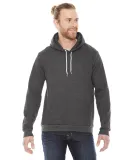 F498W Unisex Flex Fleece Drop Shoulder Pullover Ho in Dk heather grey