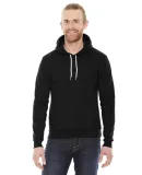 F498W Unisex Flex Fleece Drop Shoulder Pullover Ho in Black