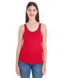 BB308W Ladies' Poly-Cotton Racerback Tank Top in Red