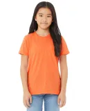 3413Y Bella + Canvas Youth Triblend Jersey Short S in Orange triblend