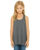 8800Y Bella + Canvas Youth Flowy RacerbackTank in Dark gry heather