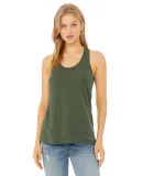 6008 Bella + Canvas Women's Jersey Racerback Tank in Military green