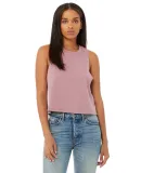 6682 Women's Racerback Cropped Tank in Heather orchid