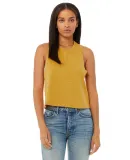 6682 Women's Racerback Cropped Tank in Heather mustard