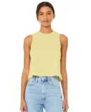 6682 Women's Racerback Cropped Tank in Hth frnch vanlla