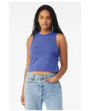 6682 Women's Racerback Cropped Tank in Heather tru roy