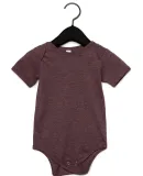 100B Bella + Canvas Baby Short Sleeve Onesie in Heather maroon