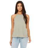 500 8809 Women's Flowy High Neck Tank in Heather stone