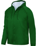 3102 Augusta Sportswear Hooded Coaches Jacket in Dark green