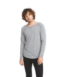 184 6072 Tri-Blend Long Sleeve Henley in Premium heather