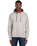 50 SF77R Sofspun® Microstripe Hooded Pullover Swe in Grey stripe