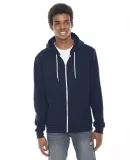 F497 American Apparel Flex Fleece Zip Hoody in Navy