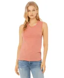 Women's Long Muscle Tank in Heather sunset