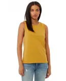 Women's Long Muscle Tank in Heather mustard