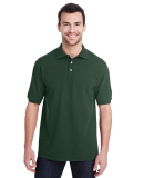 Jerzees 443M Easy Care Double Mesh Ringspun Pique  in Forest green