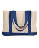 Liberty Bags 8869 11 Ounce Cotton Canvas Tote NATURAL/ NAVY