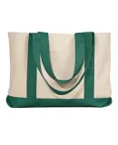 Liberty Bags 8869 11 Ounce Cotton Canvas Tote NATURAL/ FOR GRN