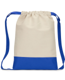 Liberty Bags 8876 10 Ounce Cotton Canvas Contrast  in Natural/ royal