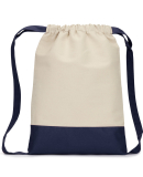 Liberty Bags 8876 10 Ounce Cotton Canvas Contrast  in Natural/ navy