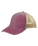 Ollie Cap in Burgundy/ tan