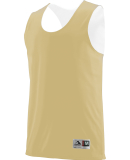 Augusta Sportswear 148 Reversible Wicking Tank in Vegas gold/ wht