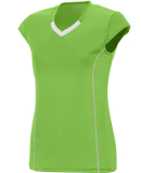 Augusta Sportswear 1218 Women's Blash Jersey in Lime/ white