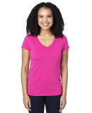 Threadfast Apparel 200RV Ladies' Ultimate V-Neck T in Hot pink