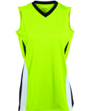 Augusta Sportswear 1355 Women's Tornado Jersey in Lime/ black/ wht