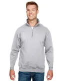 Bayside Apparel 920 USA-Made Quarter-Zip Pullover  in Dark ash