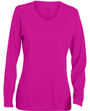 Augusta Sportswear 1788 Women's Long Sleeve Wickin in Power pink