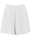 Augusta Sportswear 961 Girls' Wicking Mesh Short in White